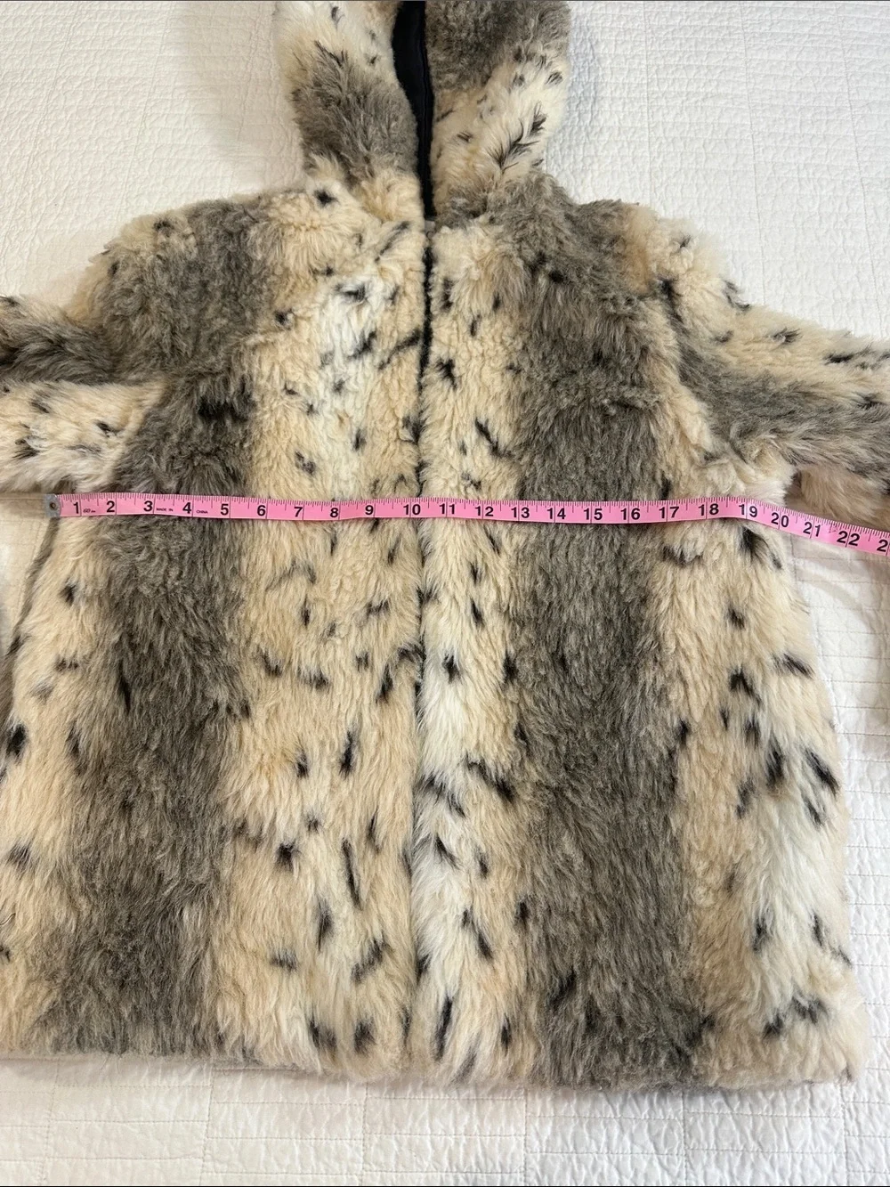 Rothschild Faux Fur Hooded Zipper Jacket Teddy Coat 14/16 Small